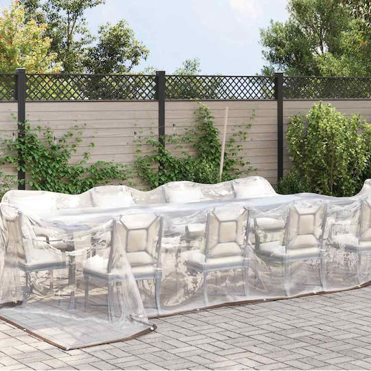 vidaXL Waterproof Tarpaulin 140gr/m² 8x5m. Light Type Transparent