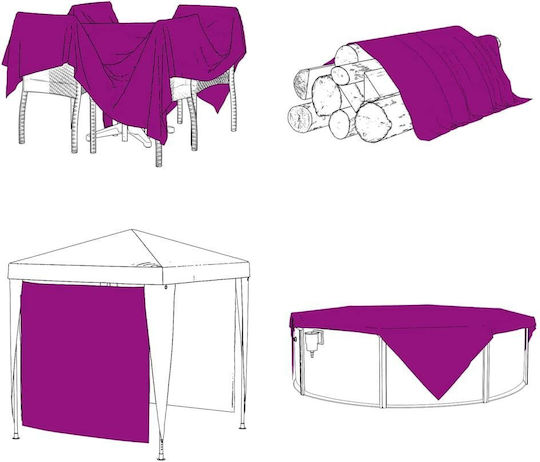 vidaXL Waterproof Tarpaulin 140gr/m² 10x4m. Light Type Transparent