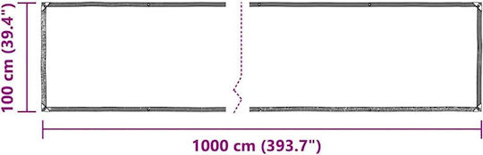 vidaXL Waterproof Tarpaulin 140gr/m² 10x1m. Light Type Transparent