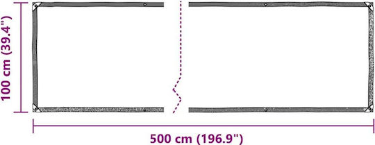 vidaXL Waterproof Tarpaulin 350gr/m² 5x1m. Heavy Duty Transparent