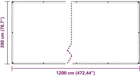 vidaXL Αδιάβροχος Μουσαμάς 140gr/m² 12x2μ. Ελαφρού Τύπου Διάφανος