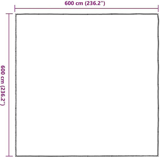 vidaXL Wasserdicht Plane 140gr/m² 6x6m. Licht Typ Transparent