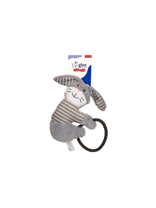 Παιχνίδι Σκύλου Bunny Grey Hoop Squeaky15x30cm