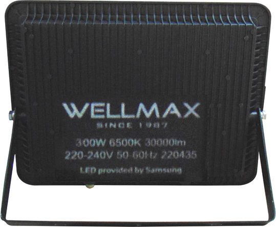 Wellmax Στεγανός Προβολέας LED 300W Ψυχρό Λευκό 6500K IP65