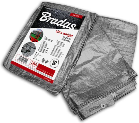 Bradas Waterproof Tarpaulin 250gr/m² 3x2m. Heavy Duty Gray