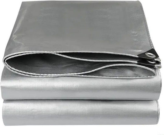 Grasher Waterproof Tarpaulin 190gr/m² 8x5m. Heavy Duty Gray