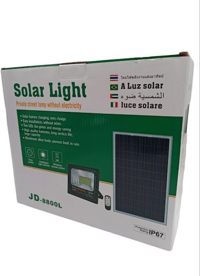 Waterproof Solar LED Floodlight 100W Cold White 6500K with Remote Control IP67