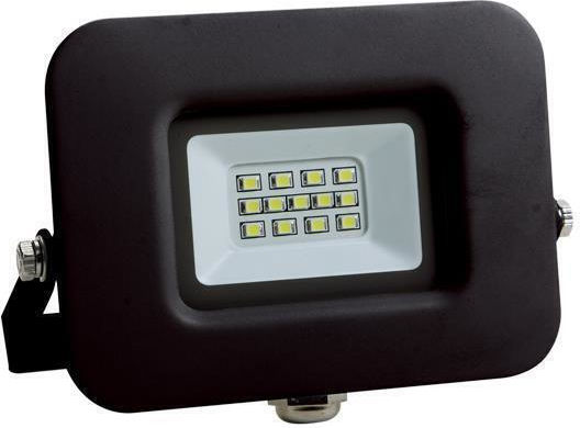 Eurolamp Στεγανός Προβολέας LED 10W Ψυχρό Λευκό 6500K IP65