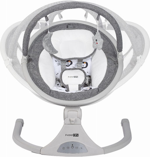 FreeOn Elektrisch Baby Relax Schaukel Elite Swing mit Musik Gray für Kind bis 9kg