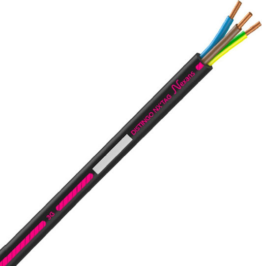 Καλώδιο Xlpe Pvc 5g2.5mm2 Distingo Μαύρο Στροφείο Mobiway 150m