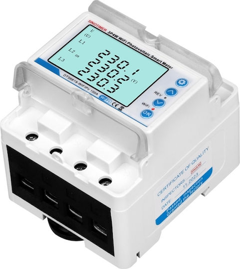 Contor de Energie Sinotimer Bidirecțional Tuya Wifi 3p4w Panouri Fotovoltaice Trifazate Dts6619-wifipv