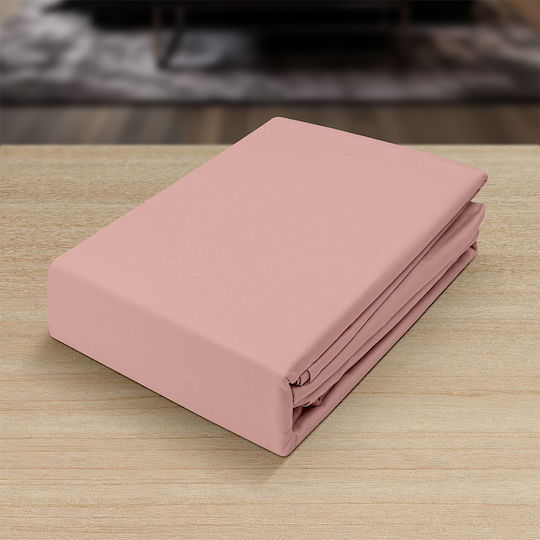 Lino Home Sheet Super-Double 240x260cm. Basico Pink
