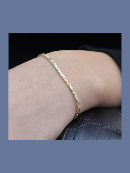 Brățară Pentru Femei Riviera Din Aur 18K Cu Diamant 19cm