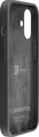 Cellular Line Задна Корица Силикон Черен iPhone 16