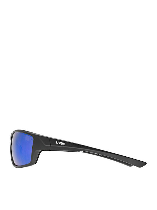 Uvex Sportstyle 230 Men's Sunglasses with Black Plastic Frame and Green Mirror Lens S5320692215