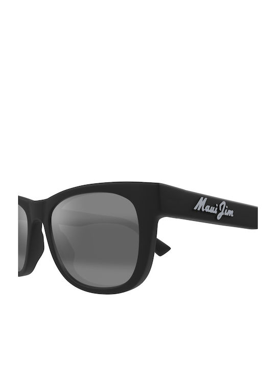 Maui Jim Men's Sunglasses with Black Plastic Frame and Black Mirror Lens