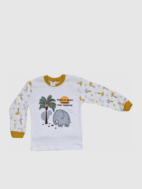 Supermini Kids' Pajamas Winter Mustard
