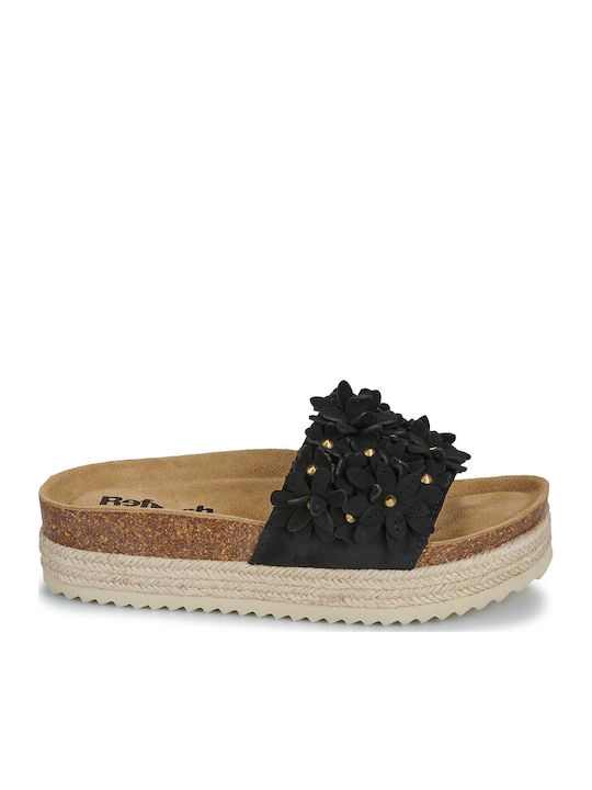 Flache Sandalen für Damen in Schwarz Farbe
