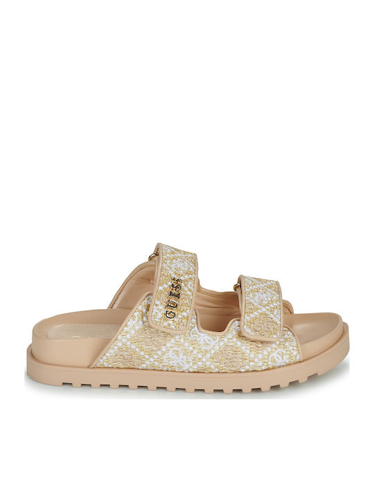 Flache Sandalen für Damen in Beige Farbe
