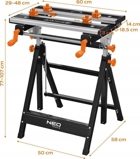 Neo Tools Πάγκος Εργασίας Αντοχής 100kg 58x77x60cm 44-700
