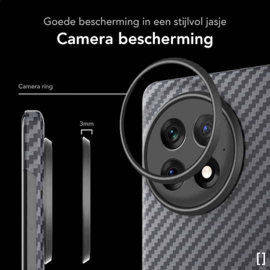 Nekit Umschlag Rückseite Aramid Fiber 1mm Schwarz (OnePlus 13)