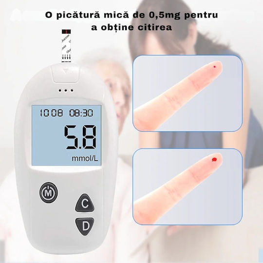 Kit Glucometru Portabil Profesional pentru Monitorizarea Glicemiei Acasă