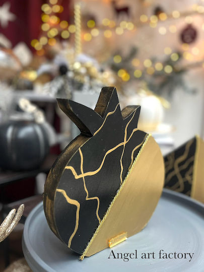 Decorative "Black Gold Flash" Pomegranate