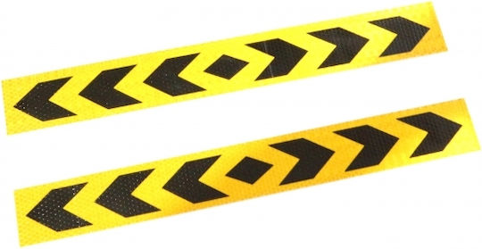 Set 2 Autocolante Reflectorizante Piramidale Adezive 5cm X 40cm Galben Negru Abyb Set 2 Autocolante Reflectorizante Piramidale Adezive 5cm X 40cm Galben Negru Abyb