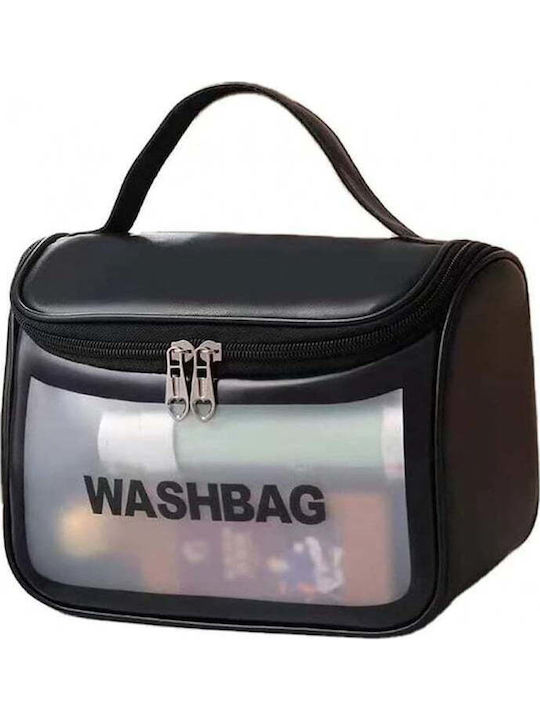 Reise-Kosmetiktasche Tecos Maße 22x22x12,5 cm Wasserdicht Schwarz