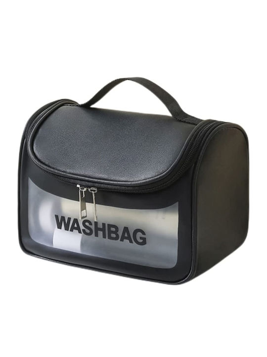 Reise-Kosmetiktasche Tecos Maße 22x22x12,5 cm Wasserdicht Schwarz