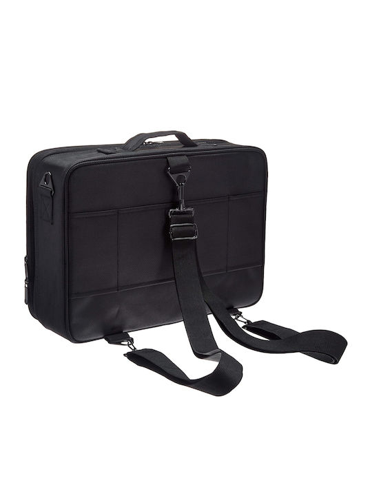 Travel Cosmetic Bag Tecos Dimensions 40x29x13 Cm Double Zipper Multiple Compartments Black