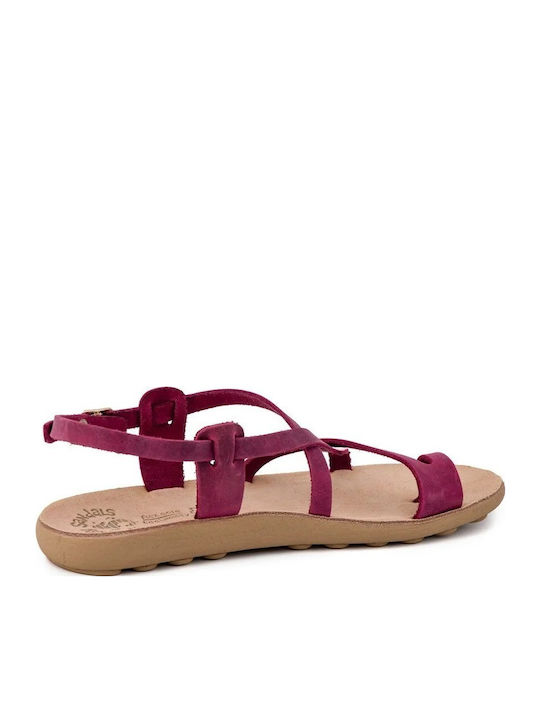 Lolita Leather Women's Flat Sandals Anatomic Cherry Brush