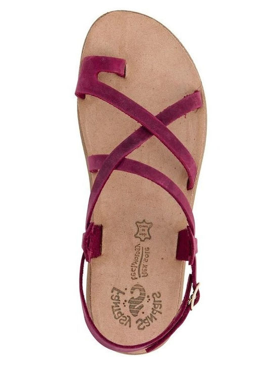 Lolita Leather Women's Flat Sandals Anatomic Cherry Brush