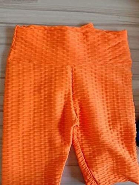 Women's Long Training Legging High Waisted & Push Up Orange