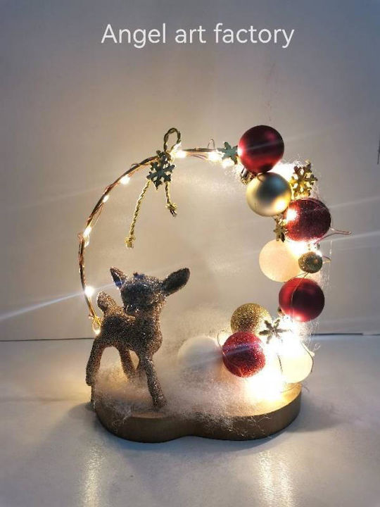 Tabletop Wreath with Decorated Reindeer