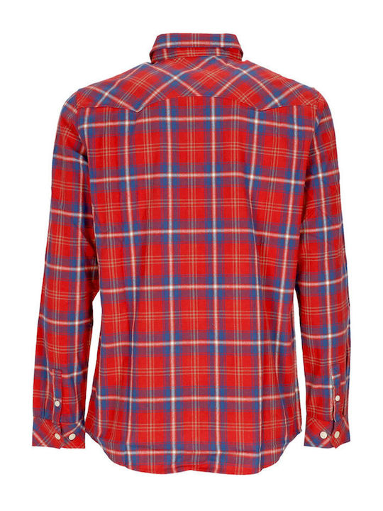 Langärmlig Flanell Hemd Red