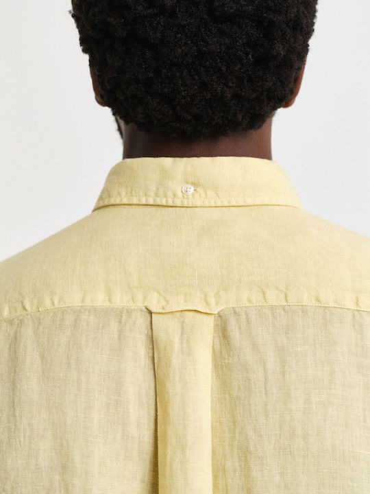 Langärmlig Leinen Hemd Yellow