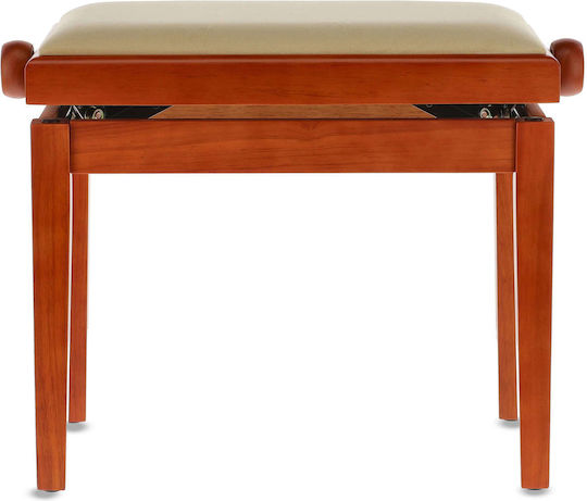 Gewa Deluxe Adjustable Piano Bench Satin Cherry L52xW30xH45-58cm