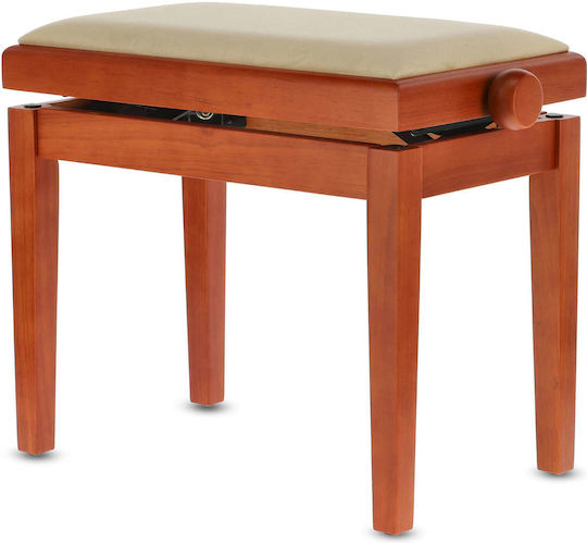 Gewa Deluxe Adjustable Piano Bench Satin Cherry L52xW30xH45-58cm