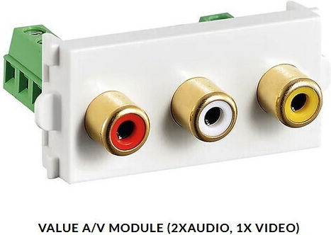 Προσοψη Πριζας A V Rca 2xaudio 1x Video