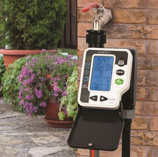 Rain Amico+ Irrigation Programmer Faucet Battery 2 Stops 1 Output
