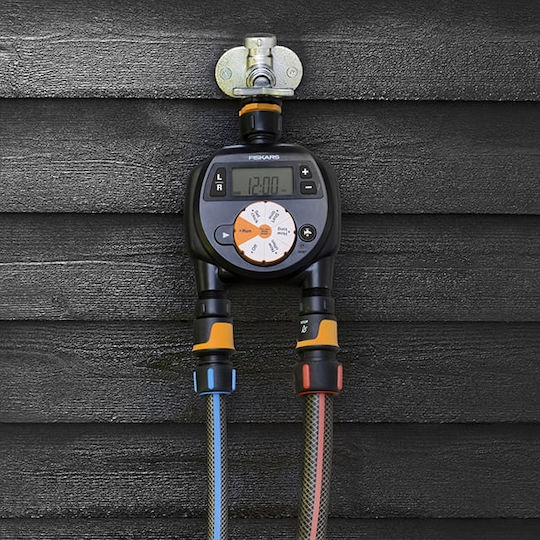 Fiskars Προγραμματιστής Ποτίσματος Μπαταρίας 2 Εξόδων