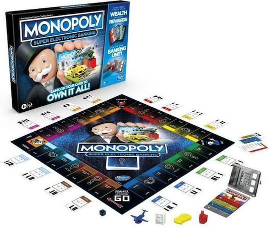 Επιτραπέζιο Παιχνίδι Monopoly - Ηλεκτρονική Εξαργύρωση Bonus με Μία Κάρτα για 2-4 Παίκτες 8+ Ετών Hasbro