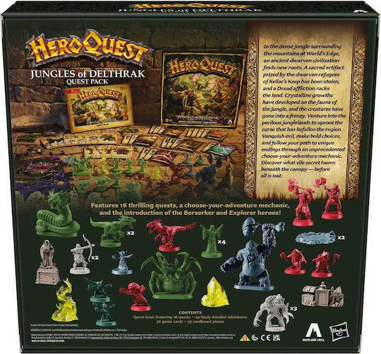 Game Expansion HeroQuest: Jungles of Delthrak Quest Pack for 2-5 Players 14+ Years Old (EN) Hasbro