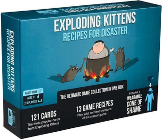 Board Game Exploding Kittens Εκρηκτικά Γατάκια Συνταγές για Καταστροφή for 2-5 Players 7+ Years Old Kaissa