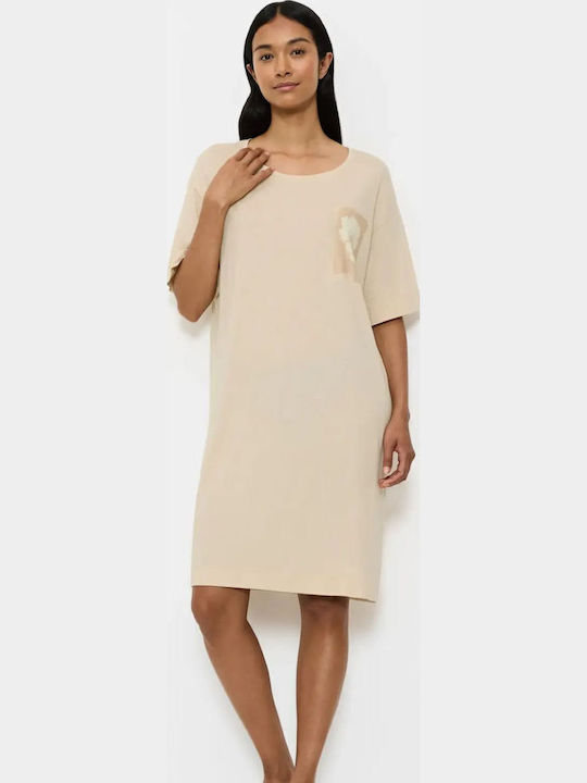 Triumph Winter Women's Nightdress Beige Melange