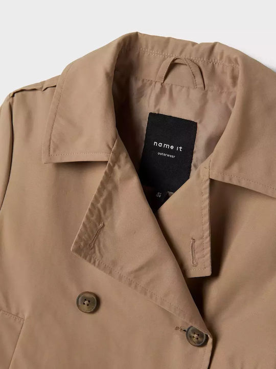 Kids' Trench Coat Short Beige