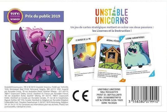 Board Game Unstable Unicorns (FR) for 2-6 Players 6+ Years Old (FR) Asmodee