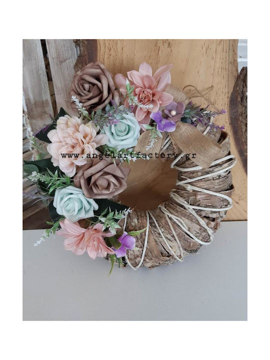 Decorative Wreath "Earthy Pastel Flowers"