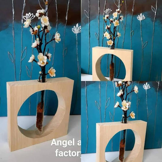 Holzvase Kreis